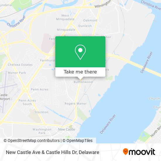 New Castle Ave & Castle Hills Dr map