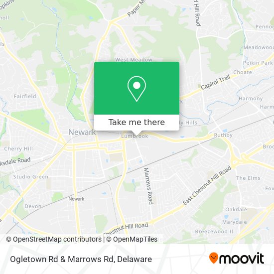 Ogletown Rd & Marrows Rd map