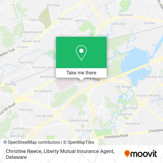 Christine Neece, Liberty Mutual Insurance Agent map