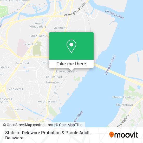 State of Delaware Probation & Parole Adult map