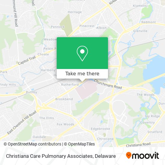Christiana Care Pulmonary Associates map