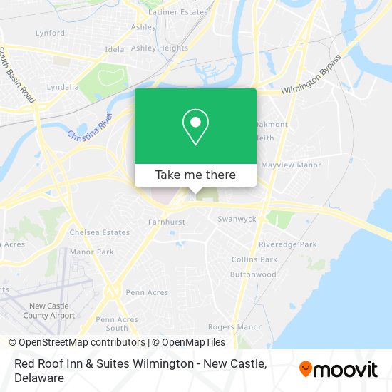 Mapa de Red Roof Inn & Suites Wilmington - New Castle