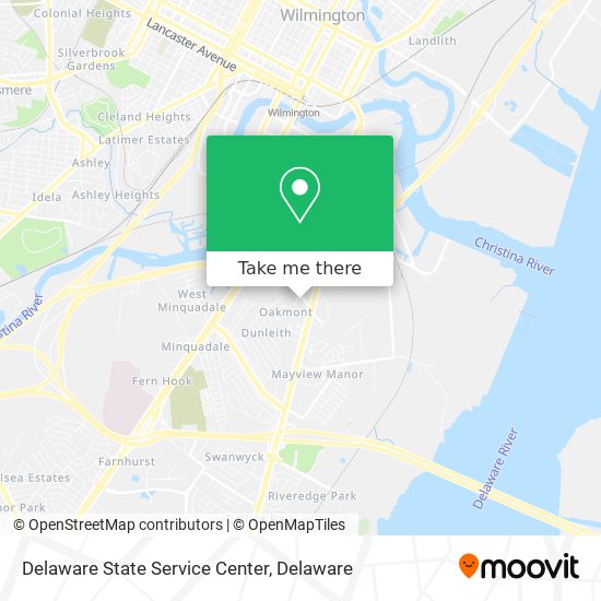 Mapa de Delaware State Service Center