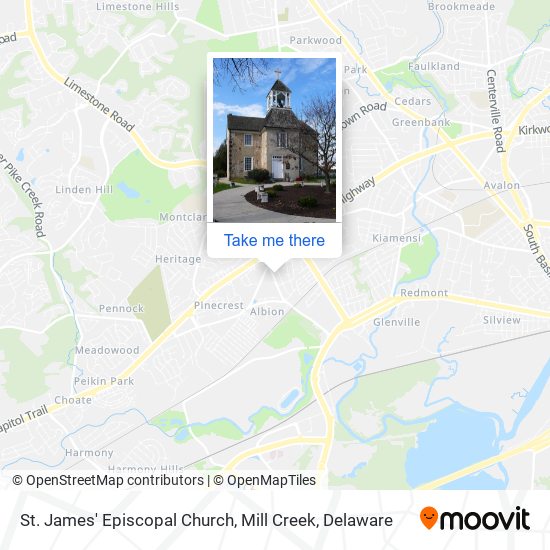 Mapa de St. James' Episcopal Church, Mill Creek