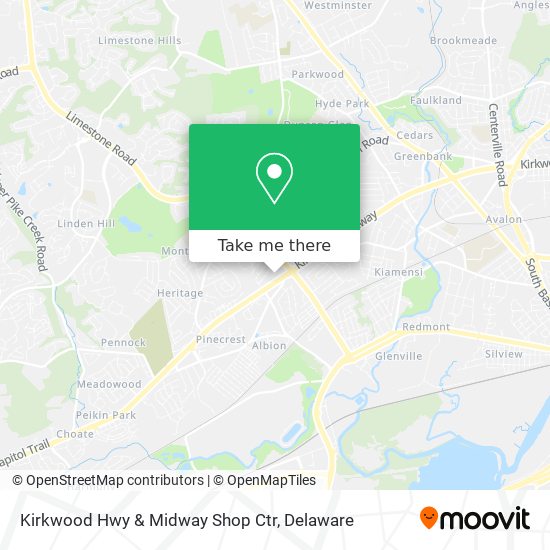 Mapa de Kirkwood Hwy & Midway Shop Ctr