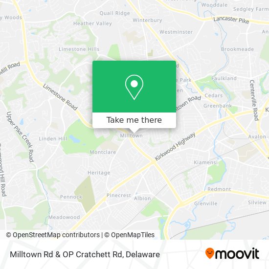 Milltown Rd & OP Cratchett Rd map