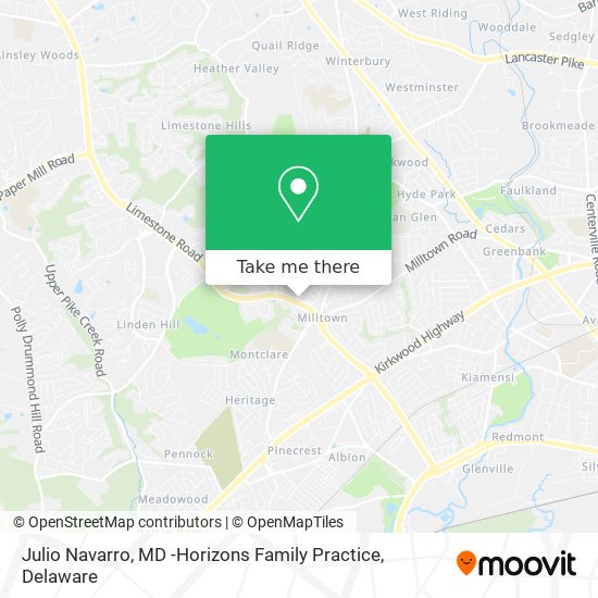 Mapa de Julio Navarro, MD -Horizons Family Practice