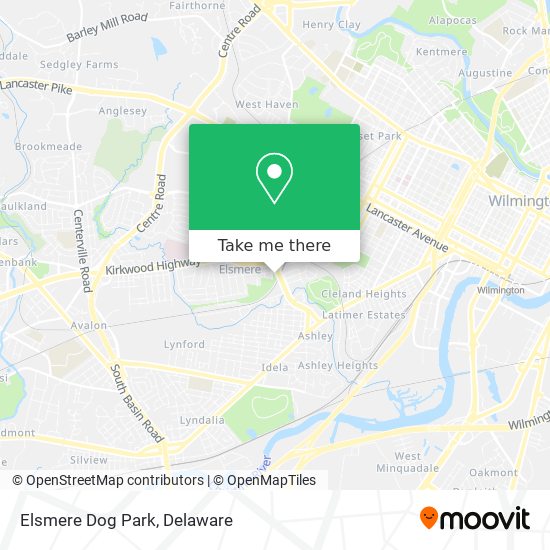 Elsmere Dog Park map