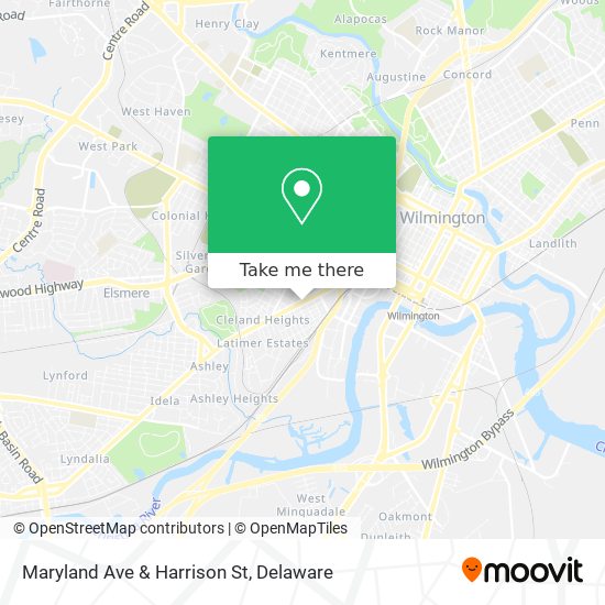 Maryland Ave & Harrison St map