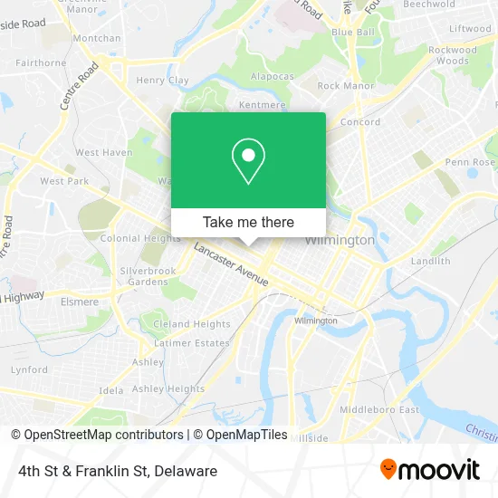 4th St & Franklin St map