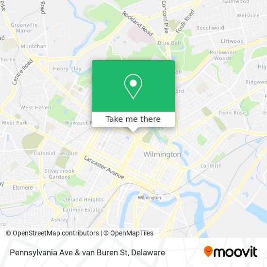 Pennsylvania Ave & van Buren St map