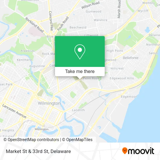 Market St & 33rd St map