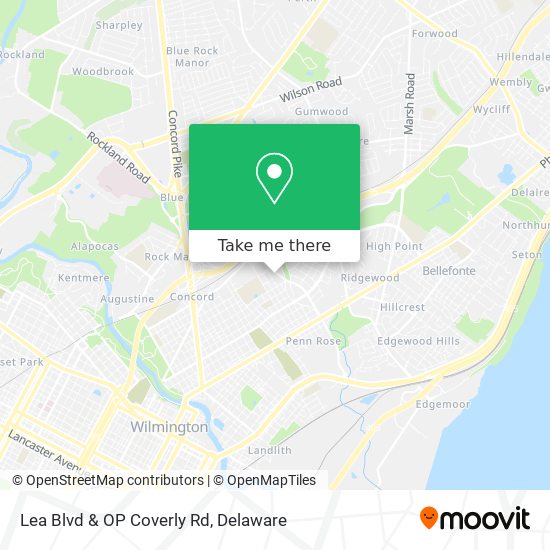 Lea Blvd & OP Coverly Rd map