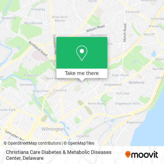 Christiana Care Diabetes & Metabolic Diseases Center map