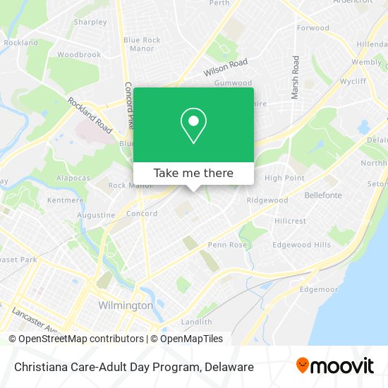 Christiana Care-Adult Day Program map