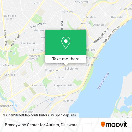 Brandywine Center for Autism map