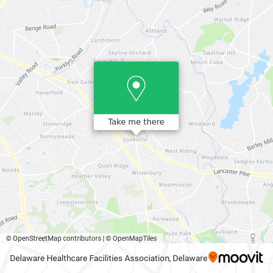 Delaware Healthcare Facilities Association map
