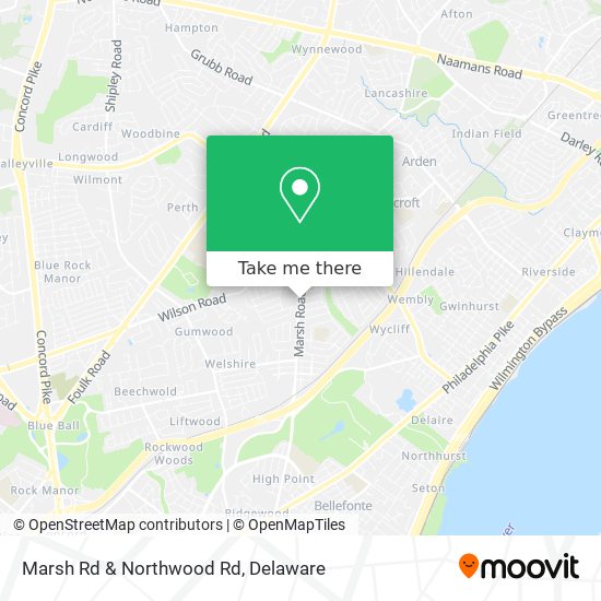 Mapa de Marsh Rd & Northwood Rd