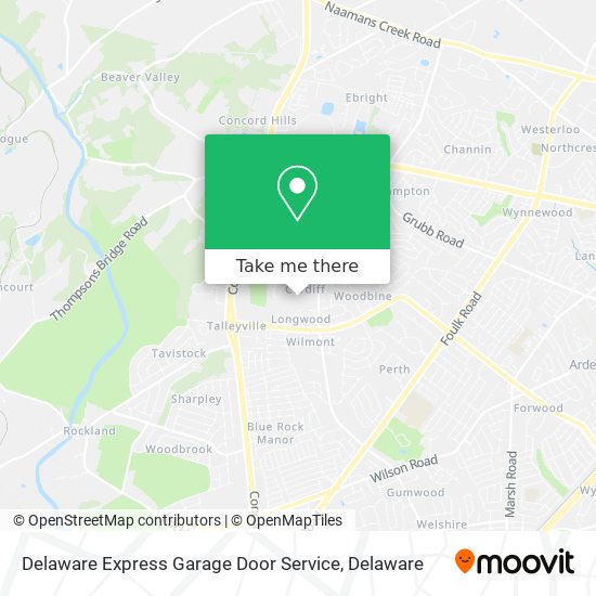 Mapa de Delaware Express Garage Door Service