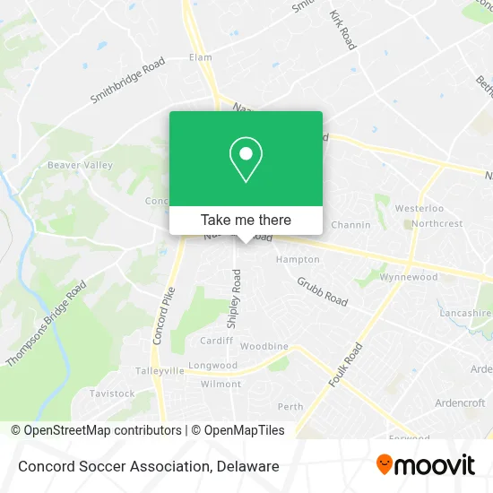 Concord Soccer Association map
