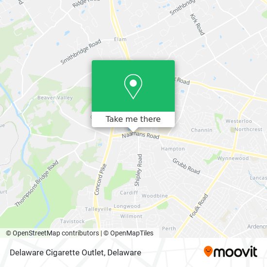 Delaware Cigarette Outlet map