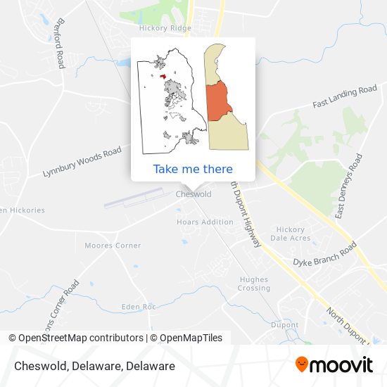 Cheswold, Delaware map