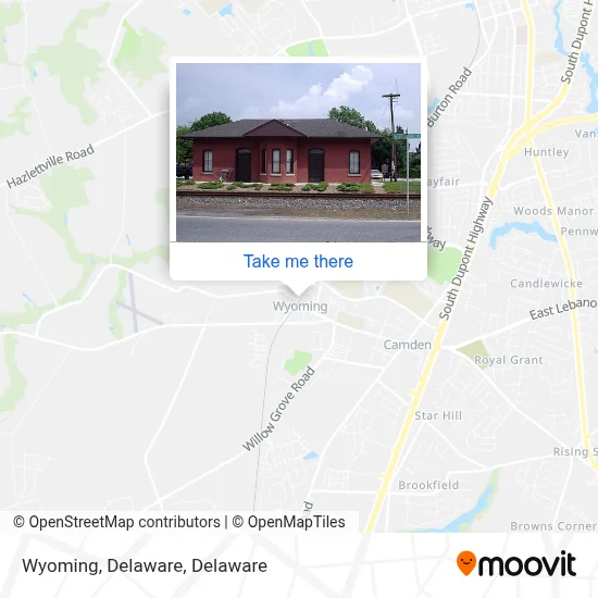 Wyoming, Delaware map