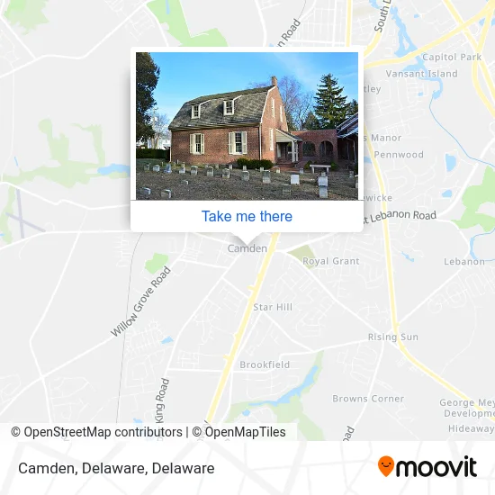 Camden, Delaware map