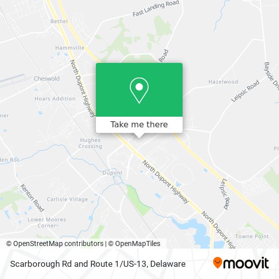 Mapa de Scarborough Rd and Route 1 / US-13