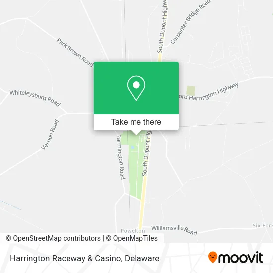 Harrington Raceway & Casino map