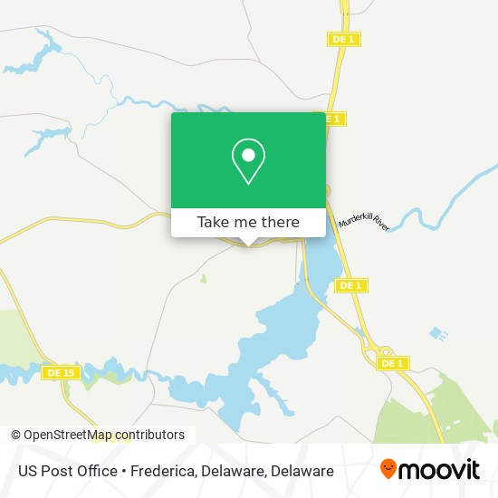 US Post Office • Frederica, Delaware map