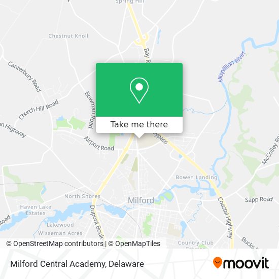 Milford Central Academy map