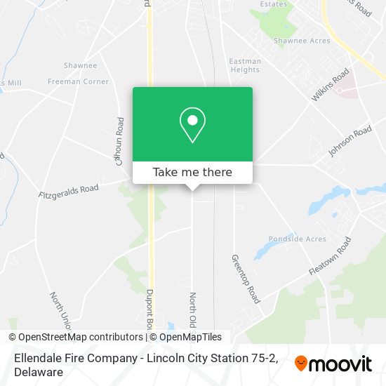 Ellendale Fire Company - Lincoln City Station 75-2 map