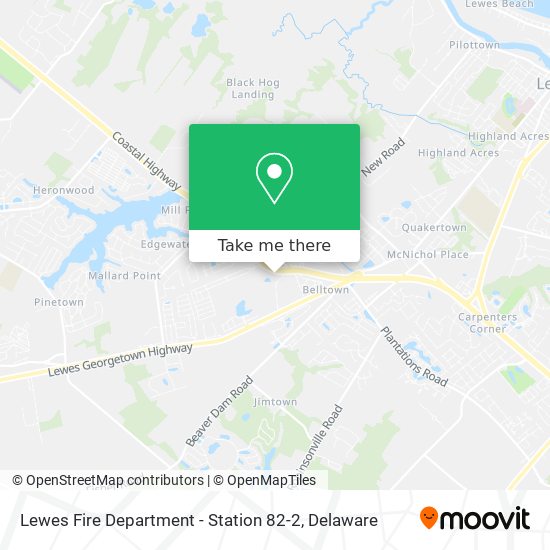 Lewes Fire Department - Station 82-2 map