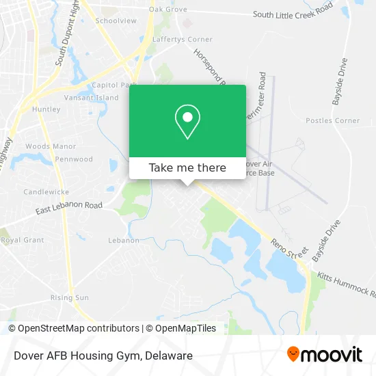 Dover AFB Housing Gym map