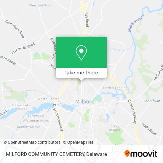 MILFORD COMMUNITY CEMETERY map