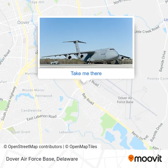 Dover Air Force Base map
