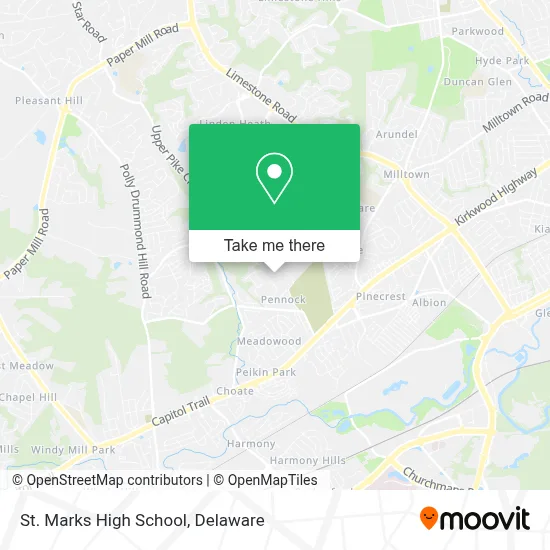 St. Marks High School map