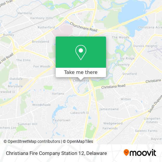 Christiana Fire Company Station 12 map