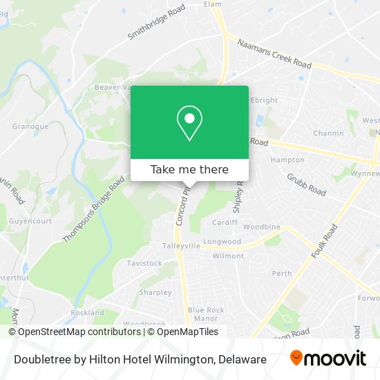 Doubletree by Hilton Hotel Wilmington map