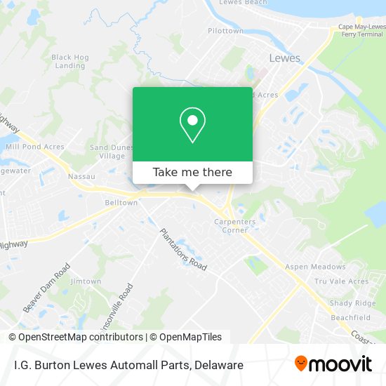 I.G. Burton Lewes Automall Parts map