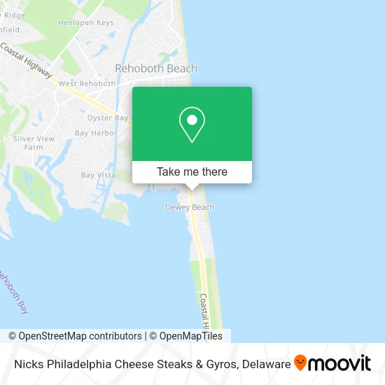 Mapa de Nicks Philadelphia Cheese Steaks & Gyros