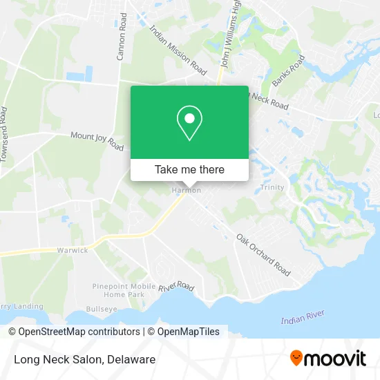 Long Neck Salon map
