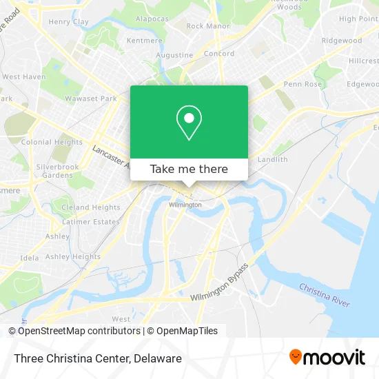 Mapa de Three Christina Center