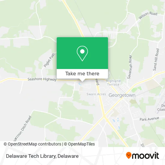 Delaware Tech Library map