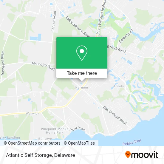 Atlantic Self Storage map