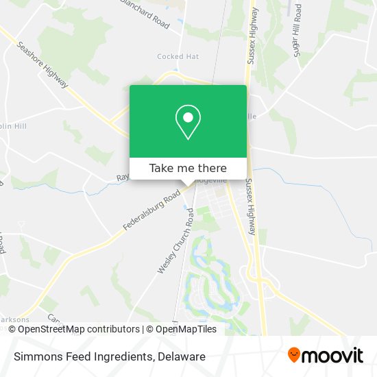 Simmons Feed Ingredients map