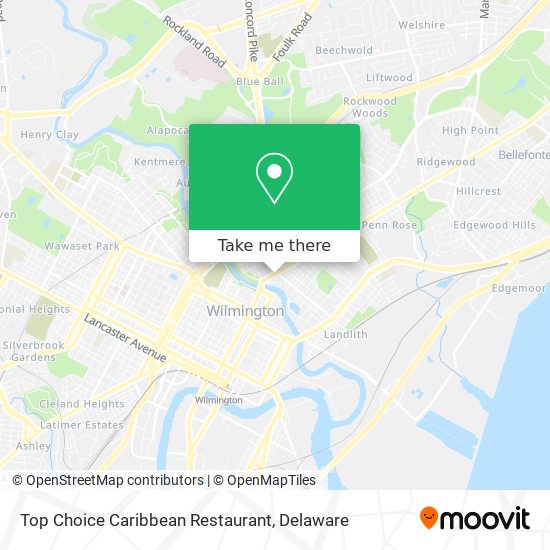 Mapa de Top Choice Caribbean Restaurant