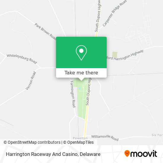 Harrington Raceway And Casino map