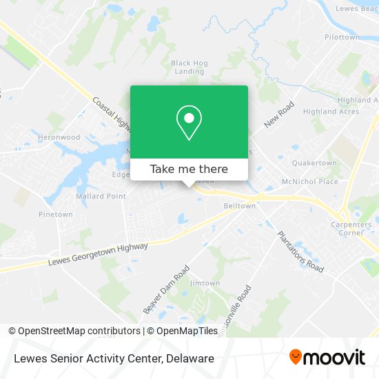 Lewes Senior Activity Center map